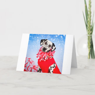 Kerstmis Dalmatian Feestdagen Kaart