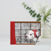 Kerstmis dalmatian feestdagenkaart (Staand voorkant)