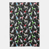 Kerstmis Dalmatian Kitchen Towel Theedoek (Verticaal)