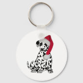 Kerstmis Dalmatian Sleutelhanger (Voorkant)