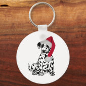Kerstmis Dalmatian Sleutelhanger (Voorkant)