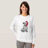 Kerstmis Dalmatian T-shirt (Voorkant volledig)