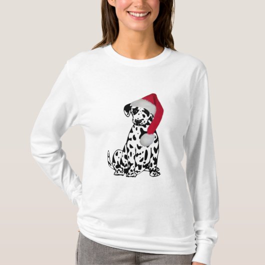 Kerstmis Dalmatian T-shirt (Voorkant)
