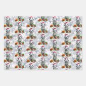 Kerstmis Dalmatiër Dragen Santa Hat Lights Schatti Inpakpapier Vel (Voorkant 2)
