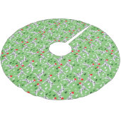 Kerstmis Dalmatiërs in Santa Hats Groene Vakantie Kerstboom Rok (Gekanteld)