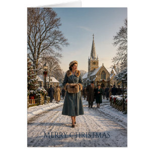 Kerstmis Dame Engels Dorp jaren 50