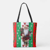 Kerstmis Dames Boodschappentassen, Sinterklaas Tote Bag (Achterkant)