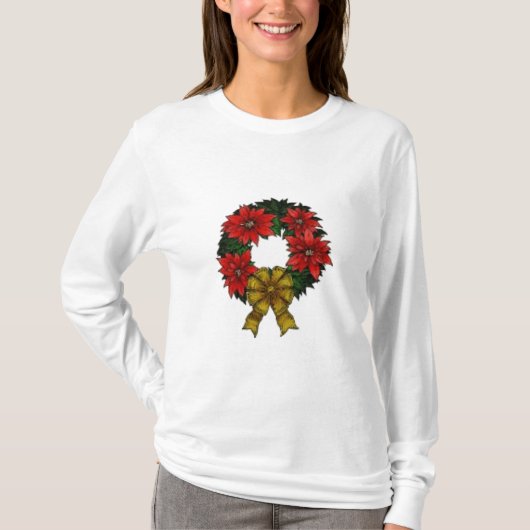 Kerstmis, dames met lange slaap... - Gepersonalise T-shirt (Voorkant)