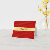 Kerstmis Dank Je Rood en Gouden Bomen Kaart (Gele Bloem)