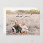 Kerstmis dank je wel fotokaart briefkaart (Voorkant / Achterkant)