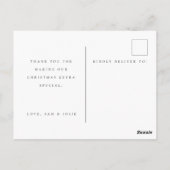 Kerstmis dank je wel fotokaart briefkaart (Achterkant)