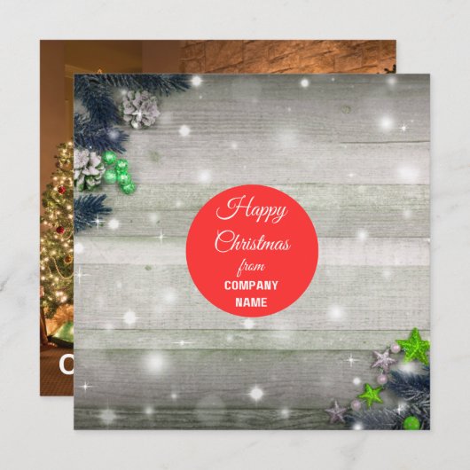 Kerstmis Dank u kaart - Engels (Voorkant / Achterkant)