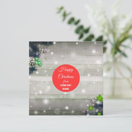 Kerstmis Dank u kaart - Engels (Staand voorkant)