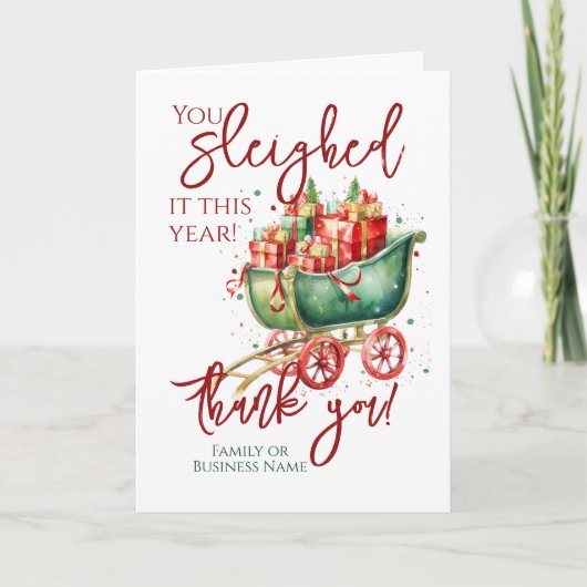 Kerstmis Dank u Medewerker Vrijwilliger Feestdagen Kaart (Voorkant)