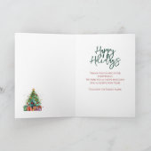 Kerstmis Dank u Medewerker Vrijwilliger Feestdagen Kaart (Binnen)