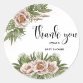 Kerstmis Dank u Ronde Sticker (Voorkant)