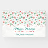 Kerstmis Dank u Sneeuwvlok Spandoek (Horizontaal)