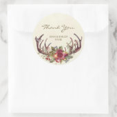 Kerstmis dank u sticker winter holly bruiloft (Tas)