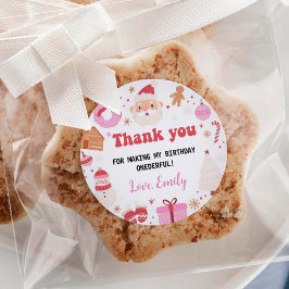 Kerstmis Dank u Verjaardagspartij Labels