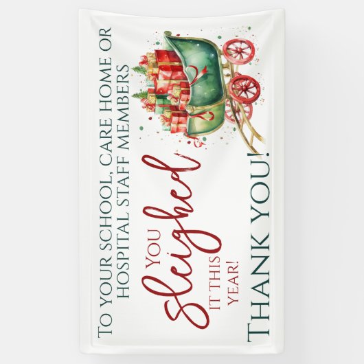 Kerstmis Dank u Waardering Ziekenhuis School Spandoek (Verticaal)