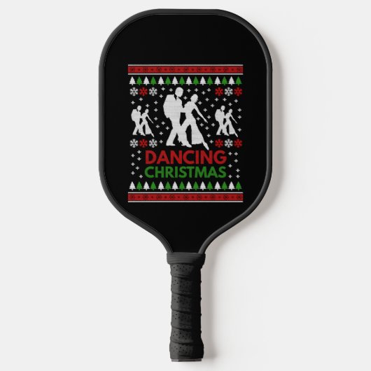 Kerstmis dansen pickleball paddle (Voorkant)