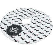 Kerstmis Dashunds & Santa Hats Familienaam Kerstboom Rok (Gekanteld)