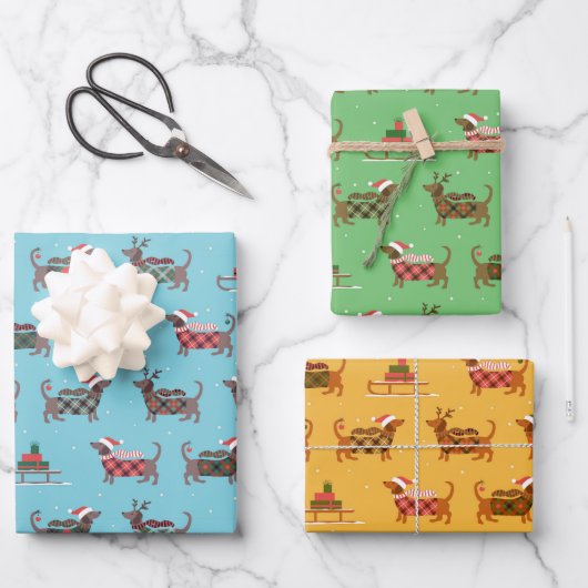 Kerstmis Daslookertrui Inpakpapier Vel (Voorkant)