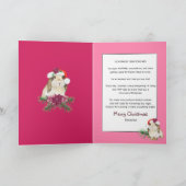 Kerstmis-DAUGHTER Bunny Wearing Santas Pet Kaart (Binnen)