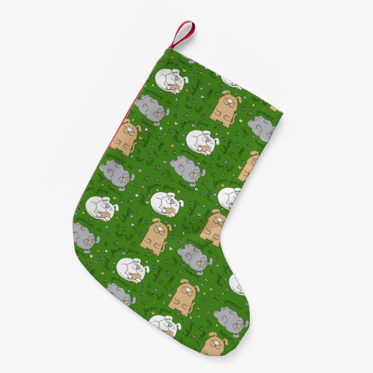 kerstmis Dawgs Stocking Kleine Kerstsok (Voorkant (Hangend))