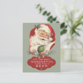 Kerstmis, De Beste Tijd Voor Een Bier Feestdagenkaart (Staand voorkant)