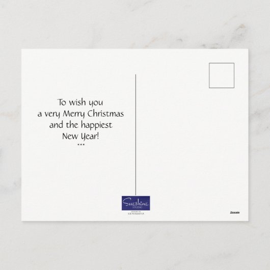 Kerstmis De bok stopt hier herten Feestdagenkaart (Achterkant)