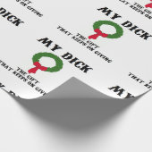 Kerstmis de cadeauvakantie is een grappige humor cadeaupapier (Hoek)