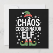 Kerstmis De Chaos Coördinator Elf Kerst Familie Feestdagenkaart (Voorkant)