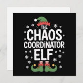 Kerstmis De Chaos Coördinator Elf Kerstmis Familie Feestdagenkaart (Voorkant / Achterkant)