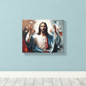 Kerstmis: de eeuwige omhelzing van het licht canvas afdruk (Insitu (Houten vloer))