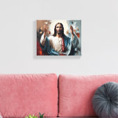 Kerstmis: de eeuwige omhelzing van het licht canvas afdruk (Insitu (Woonkamer))