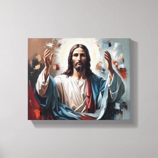 Kerstmis: de eeuwige omhelzing van het licht canvas afdruk (Voorkant)