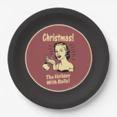 Kerstmis: De feestdag met een muur Papieren Bordje (Voorkant)