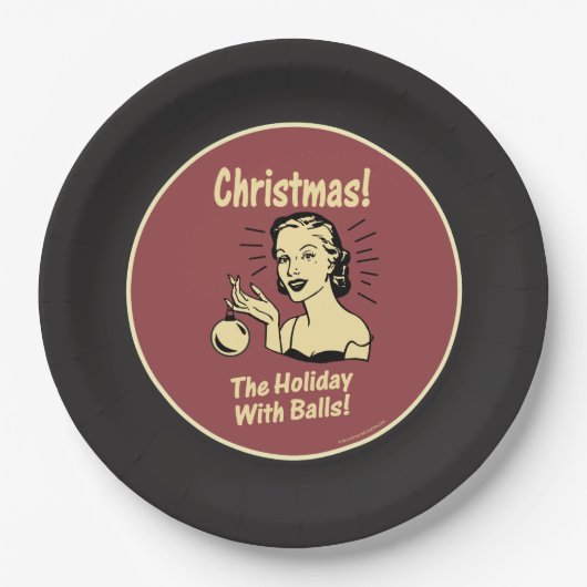 Kerstmis: De feestdag met een muur Papieren Bordje (Voorkant)