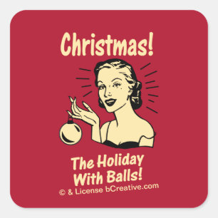 Kerstmis: De feestdag met een muur Vierkante Sticker