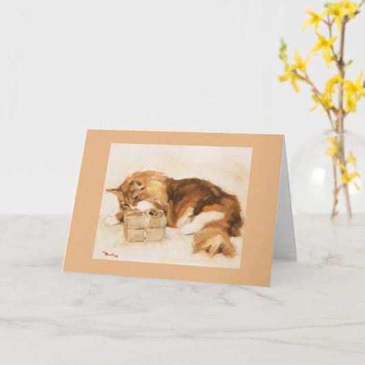 Kerstmis - de Gift van Mitch Kaart (Gele Bloem)