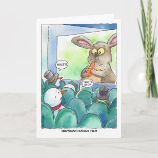 Kerstmis:  De Griezelfilm van de sneeuwman Feestdagen Kaart