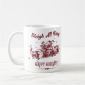 Kerstmis de hele dag Vintage Koffiemok (Links)