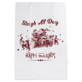 Kerstmis de hele dag Vintage Medium Cadeauzakje (Achterkant)