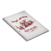 Kerstmis de hele dag Vintage Notitieboek (Rechterzijde)