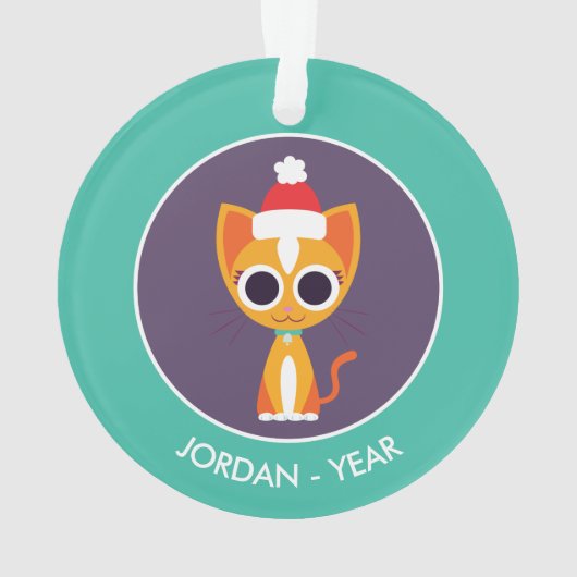 Kerstmis De kat Ornament (achterkant)