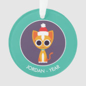 Kerstmis De kat Ornament (voorkant)