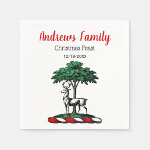 Kerstmis: de kerstman van de boom Heraldic Crest E Servetten