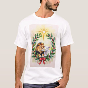Kerstmis De Leeuw en het Lam met Sta T-shirt