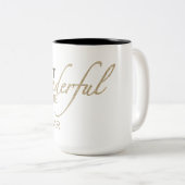 Kerstmis: "De mooiste tijd van het jaar" Tweekleurige Koffiemok (Voorkant rechts)